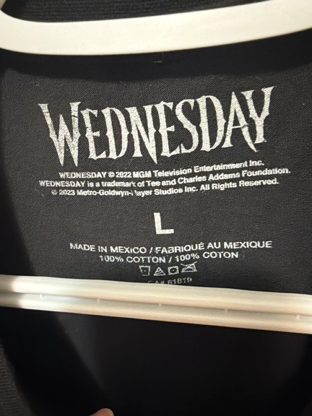 Wednesday "On Wednesdays We Wear Black" T-Shirt Size L - photo 3