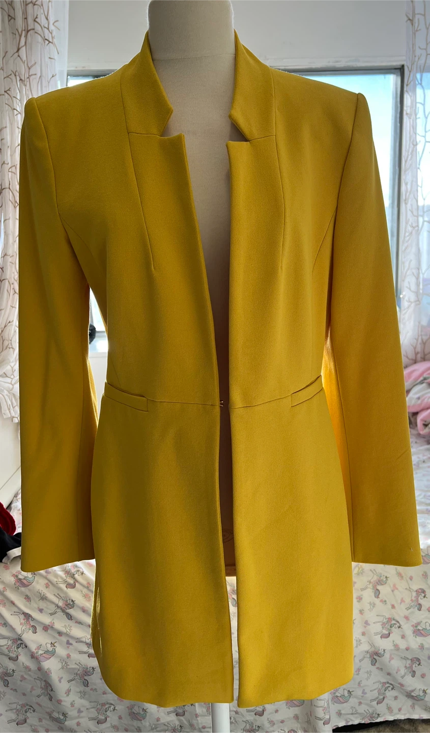 Yellow Collarless Blazer M size from zera