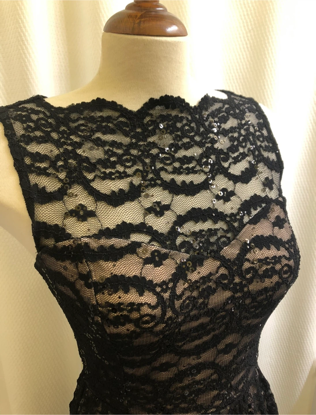 Elegant Black Lace Fit & Flare Formal Dress - photo 5