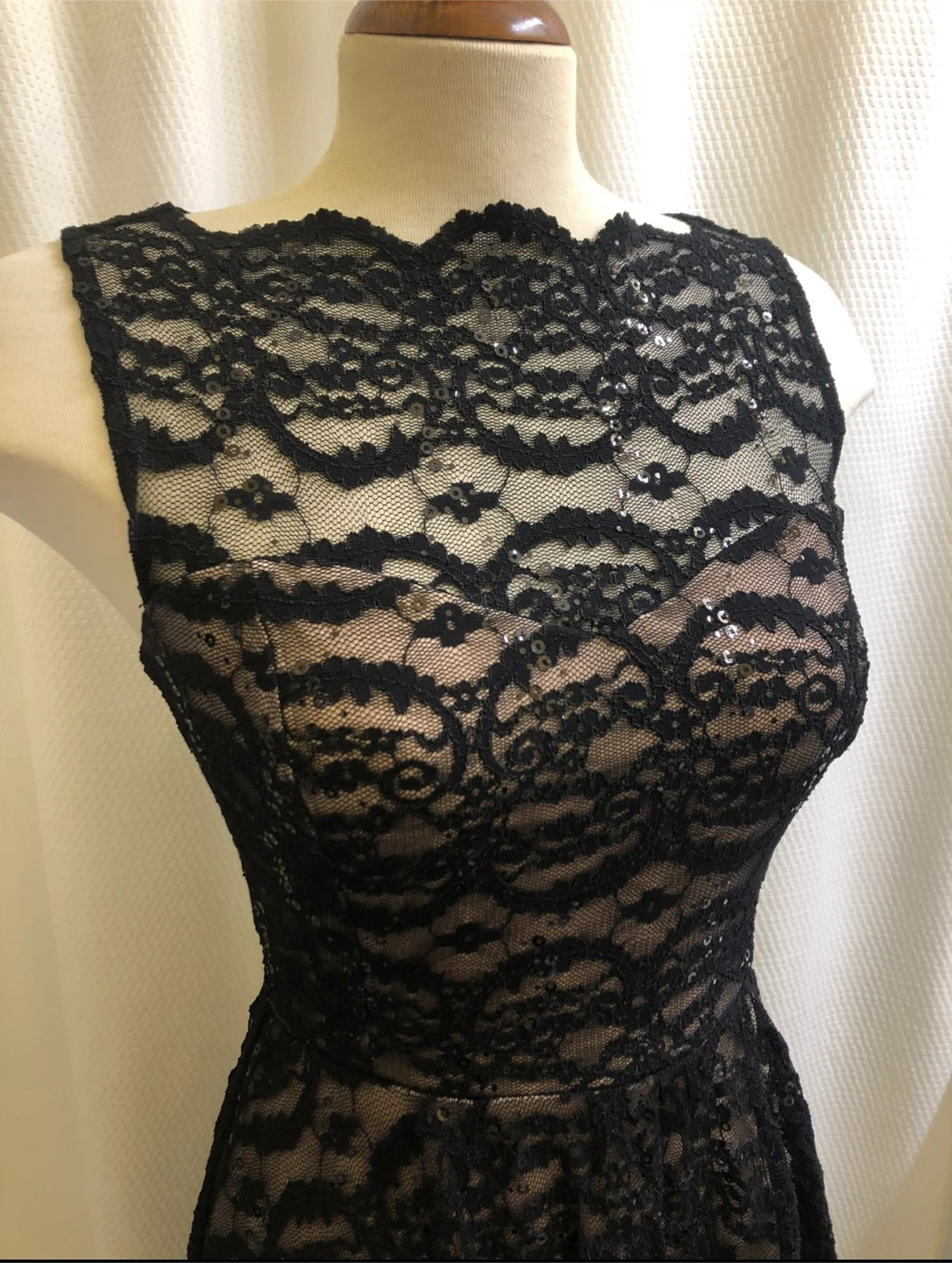Elegant Black Lace Fit & Flare Formal Dress - photo 4