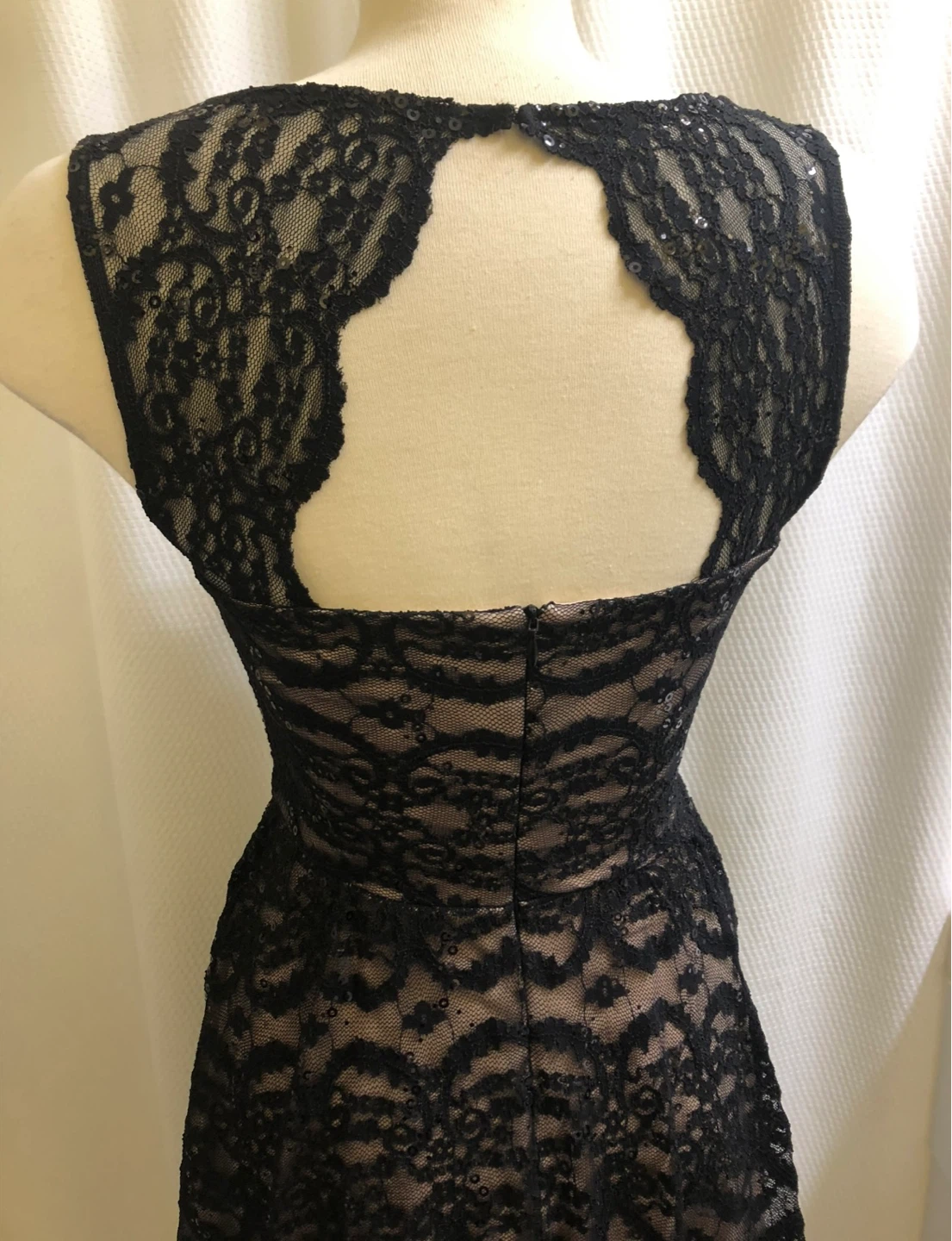 Elegant Black Lace Fit & Flare Formal Dress - photo 3