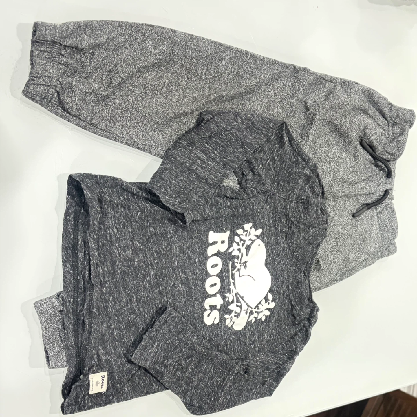 Roots Kids Grey T-Shirt and Sweatpants Set - Size 4T
