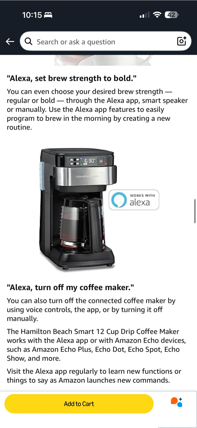 Hamilton Beach Smart Coffee Maker — 12 Cup — Open Box - photo 5