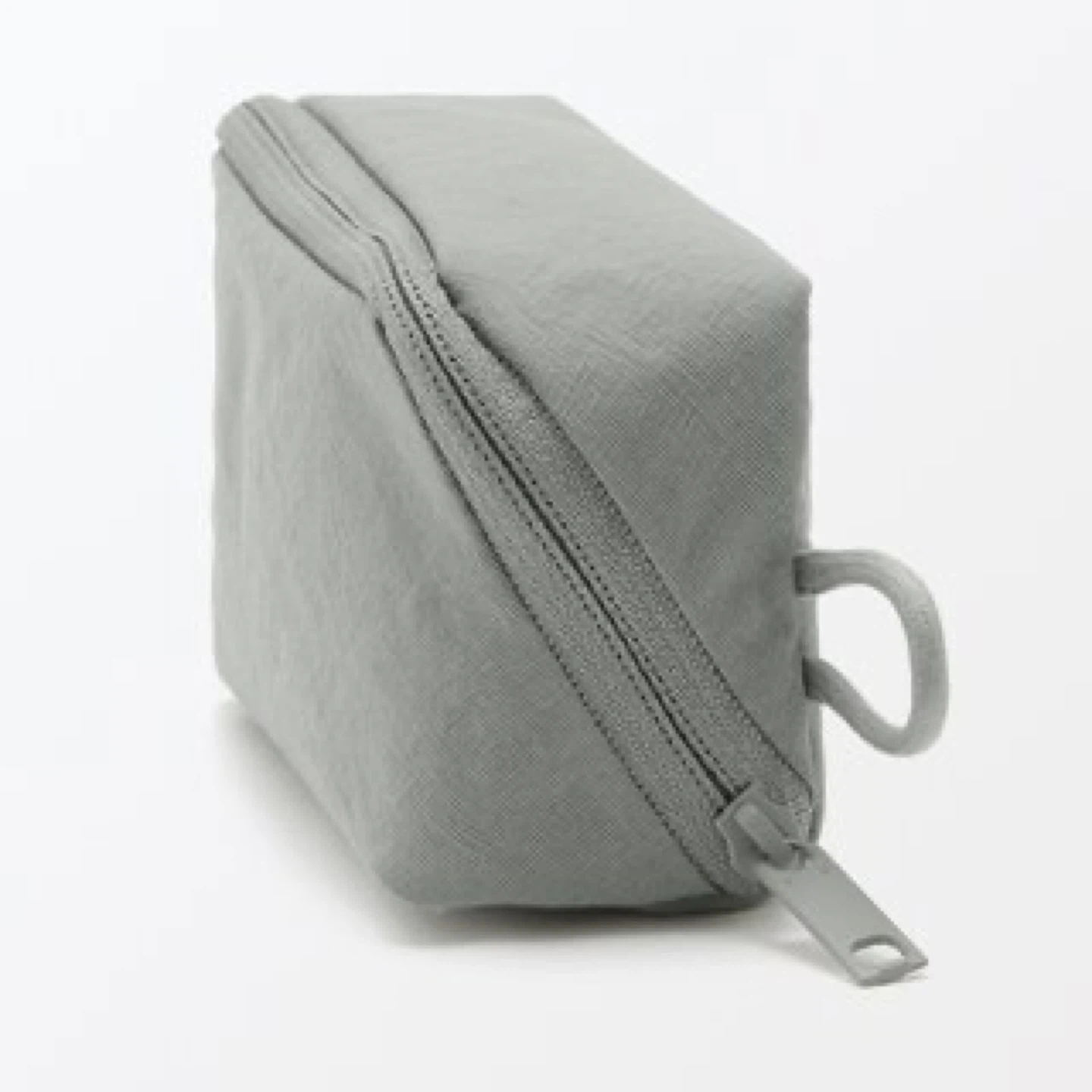 Muji Waterproof Wrinkle Nylon Wide-Open Pouch_Gray_NWT - photo 3