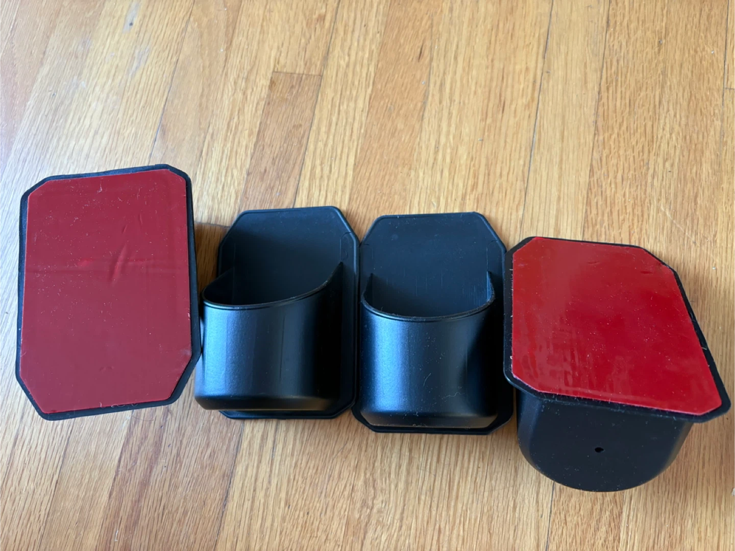 Set of 4 Black Adhesive Organizers