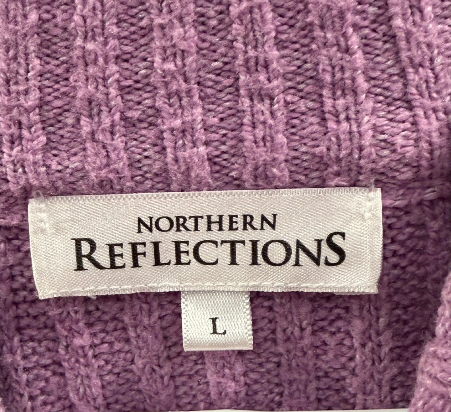 Women’s Purple Cable Knit Sweater(Northern Reflections) (Size L) - photo 3