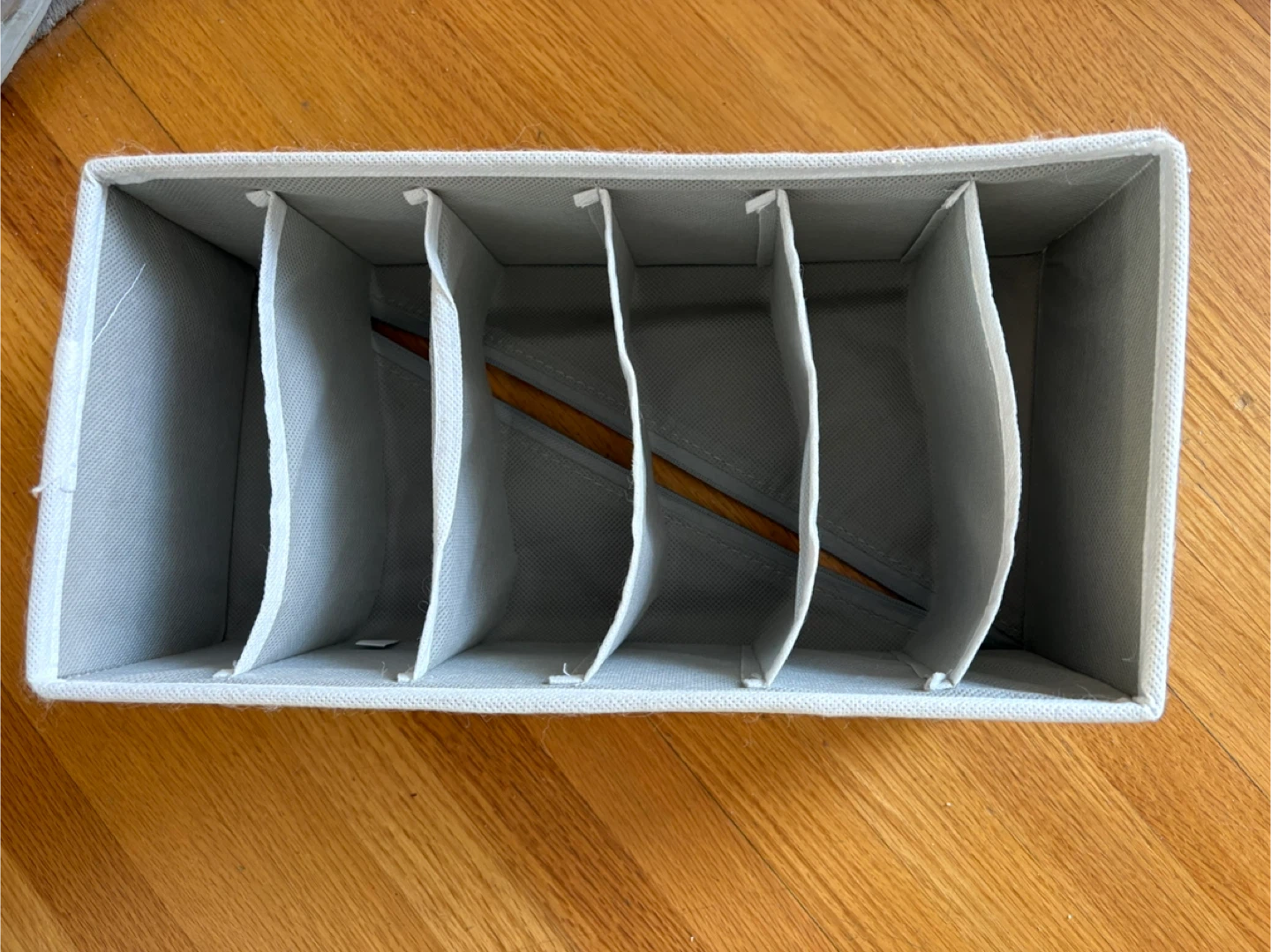 Grey 6-Compartment Fabric Storage Organizer