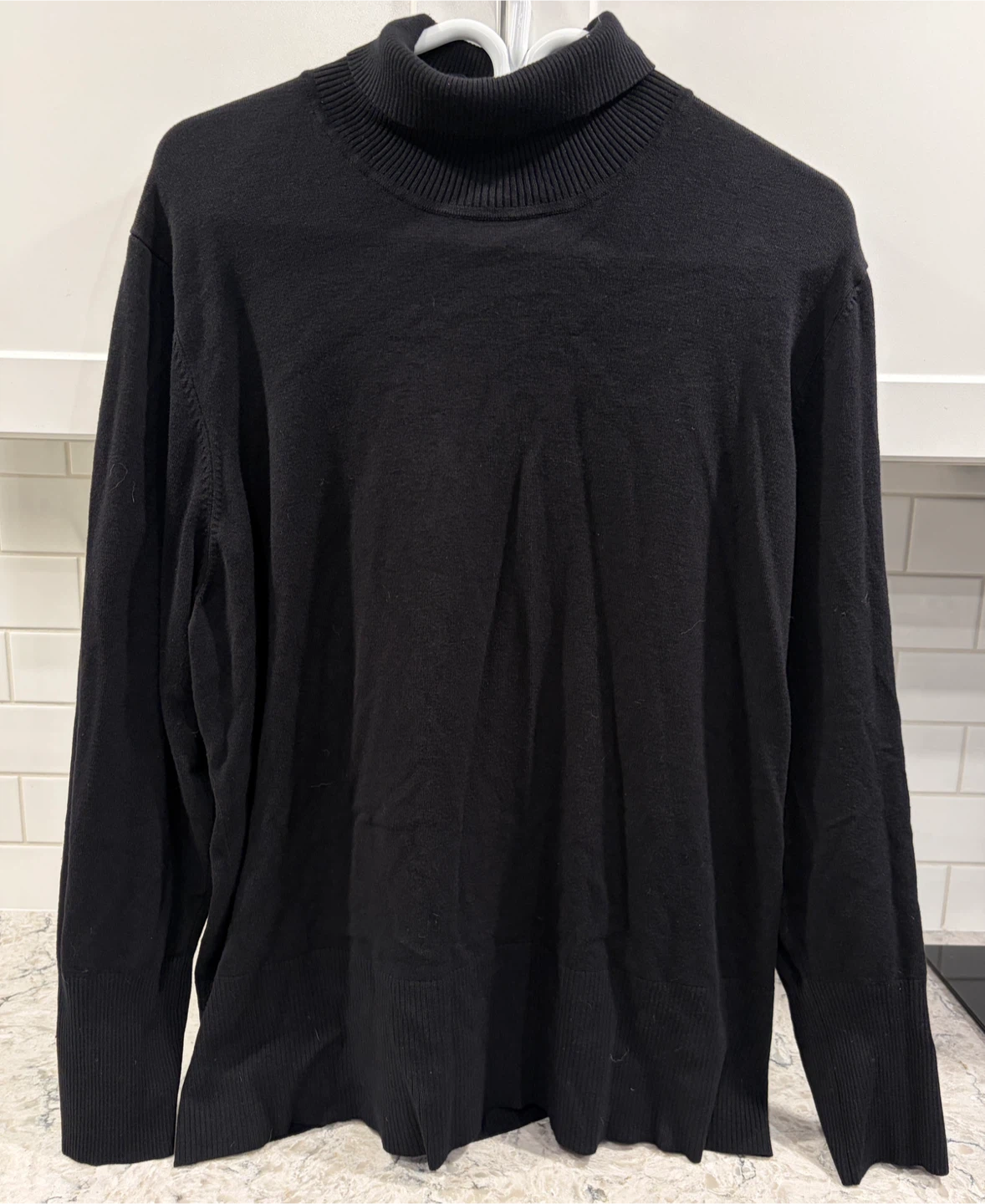 Women’s Black Turtleneck Sweater (Contempo by Penningtons)