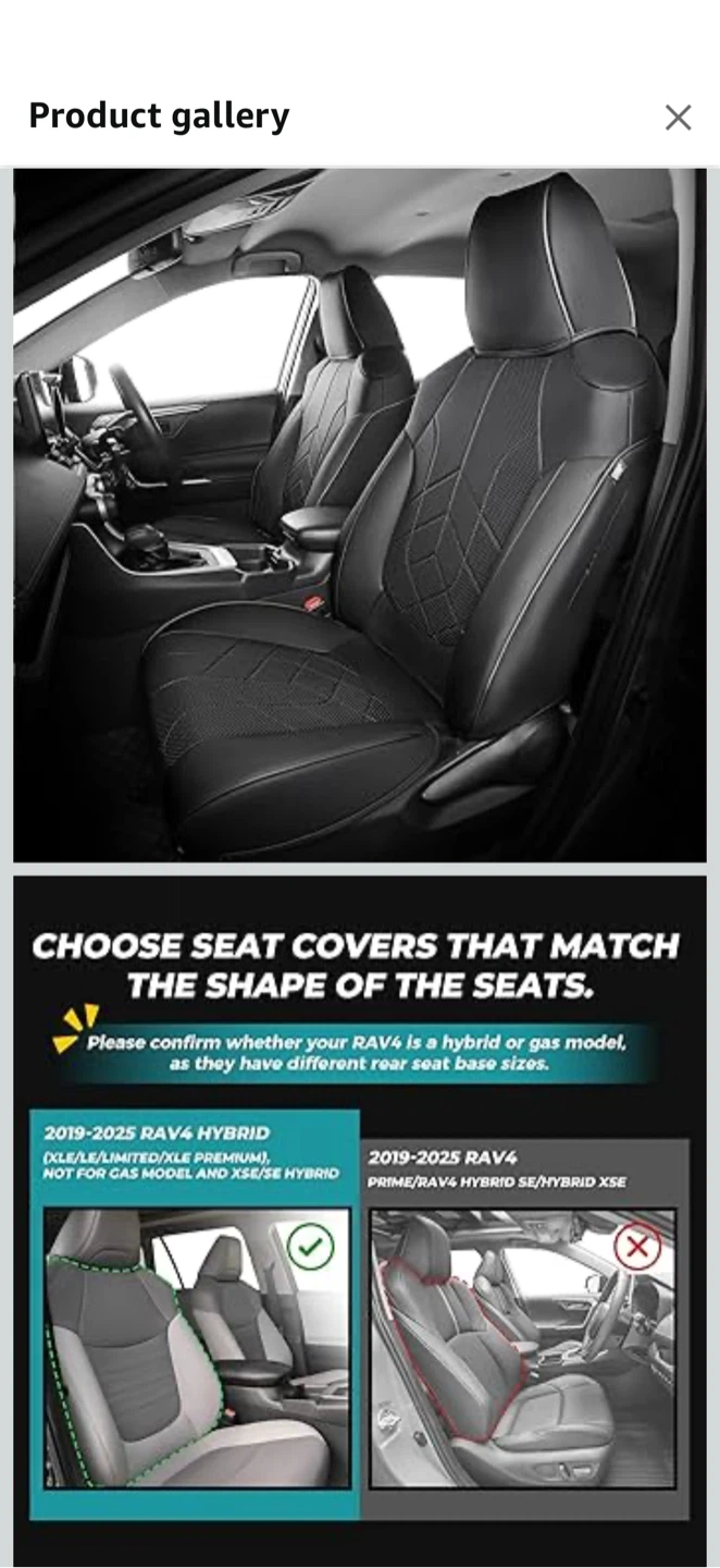 Toyota RAV4 2019–2025 Custom Seat Covers — NEW — $180 - photo 2