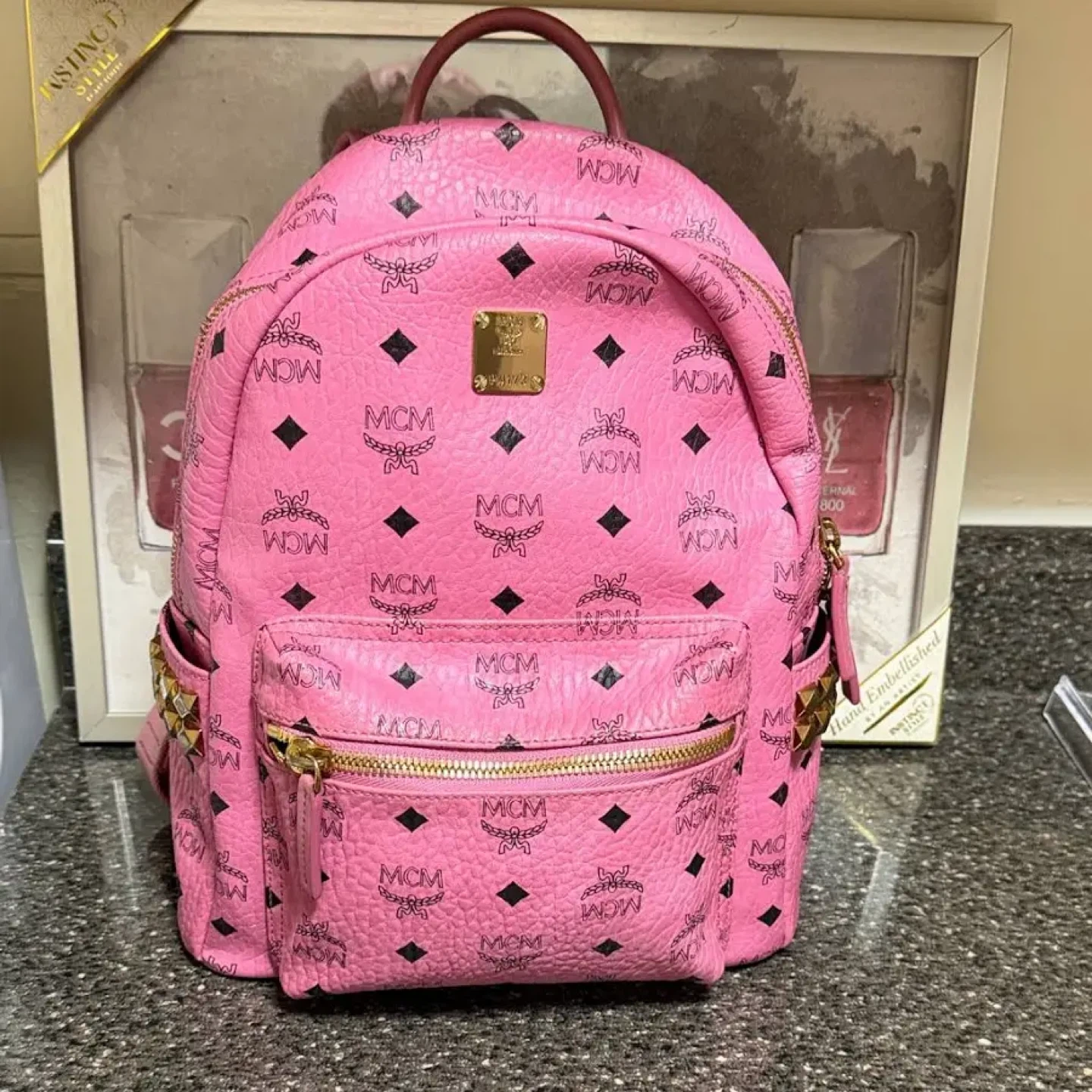 Women’s Hot pink MCM Backpack!!!!