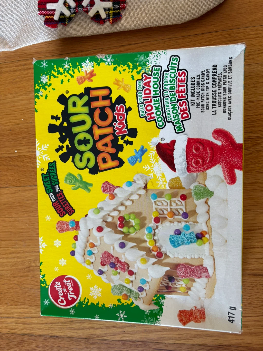 Christmas socks and Sour Patch Kids Holiday Cookie House Kit - photo 2
