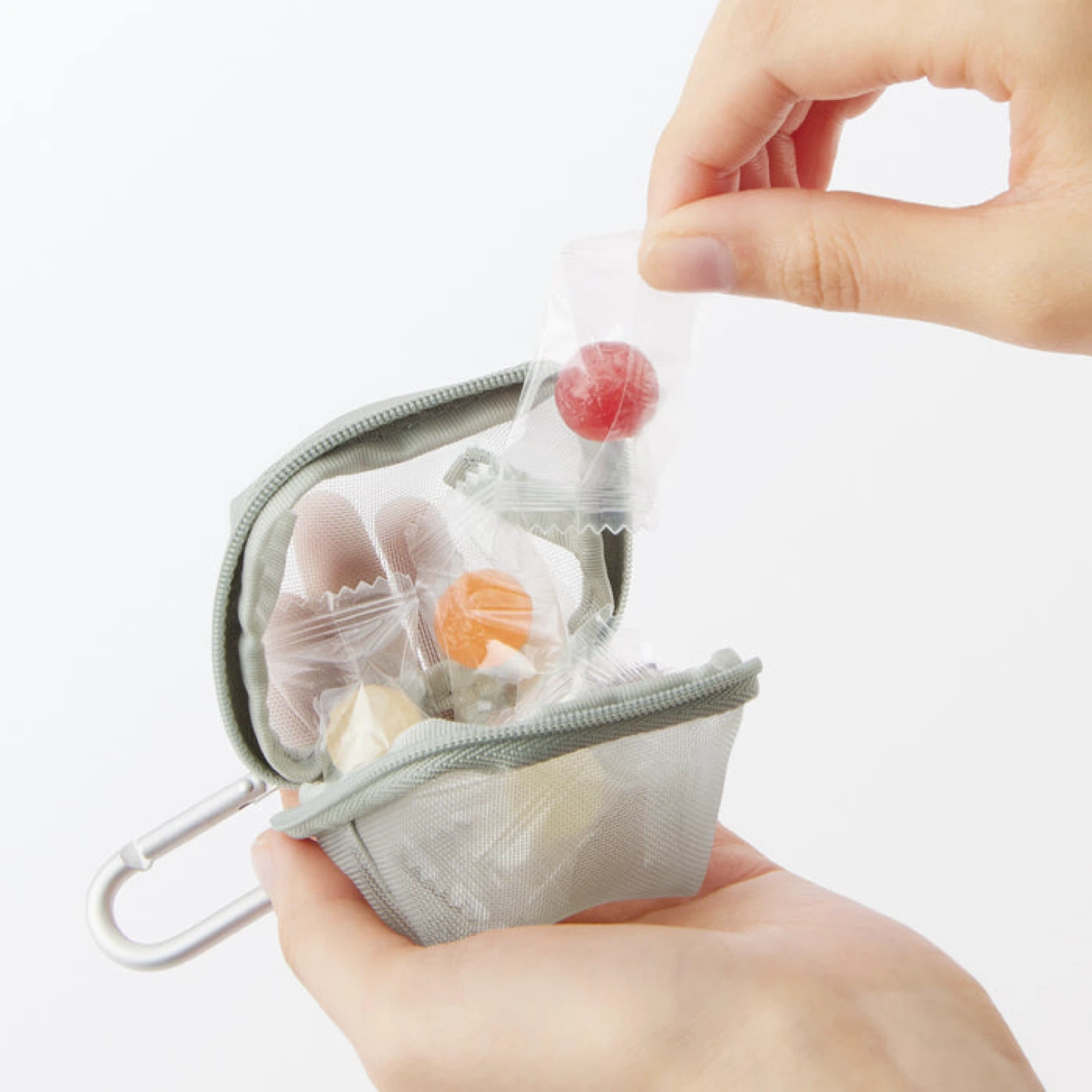 Muji Nylon Mesh Compact Pouch_Gray_NWT - photo 3