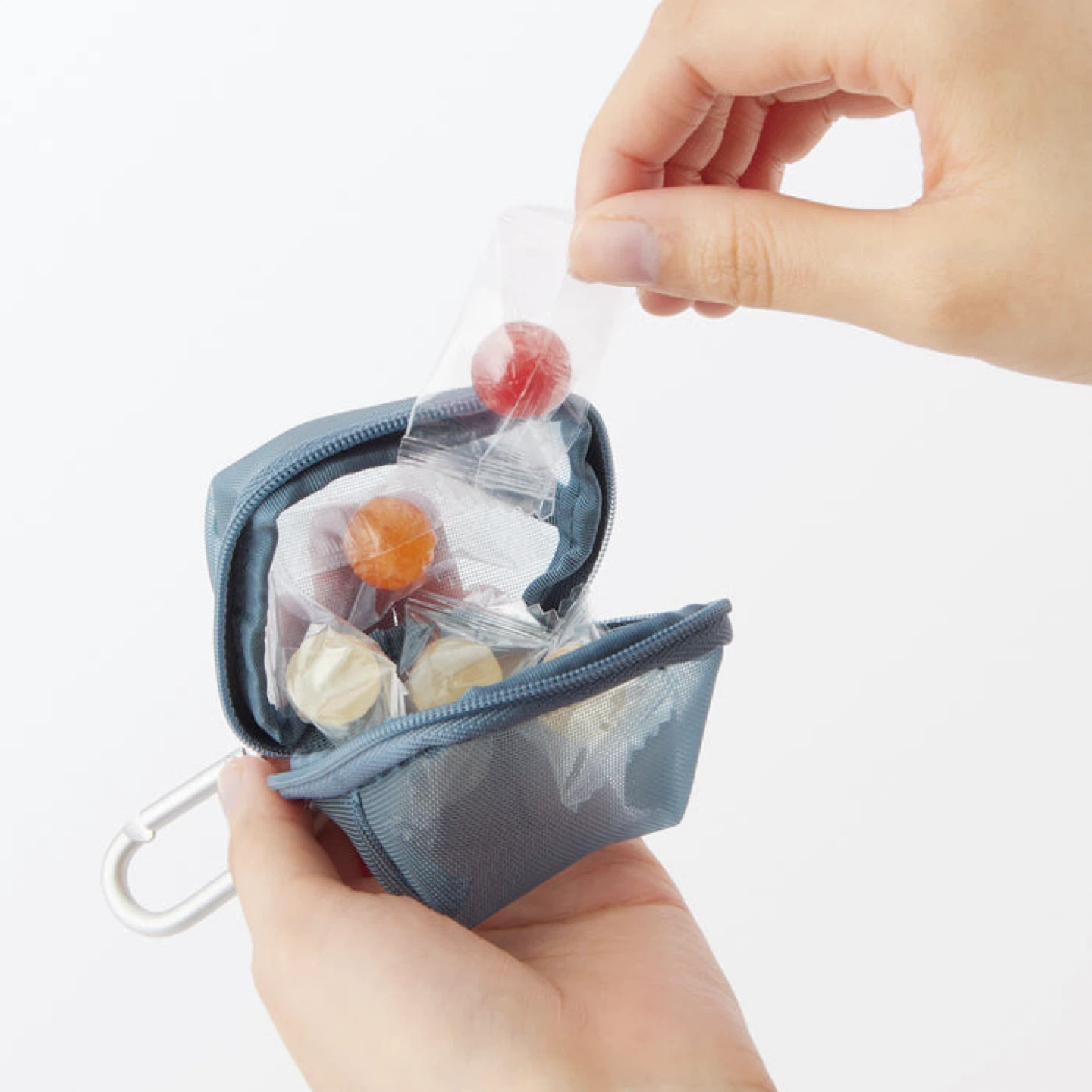 Muji Nylon Mesh Compact Pouch_Blue_NWT - photo 4
