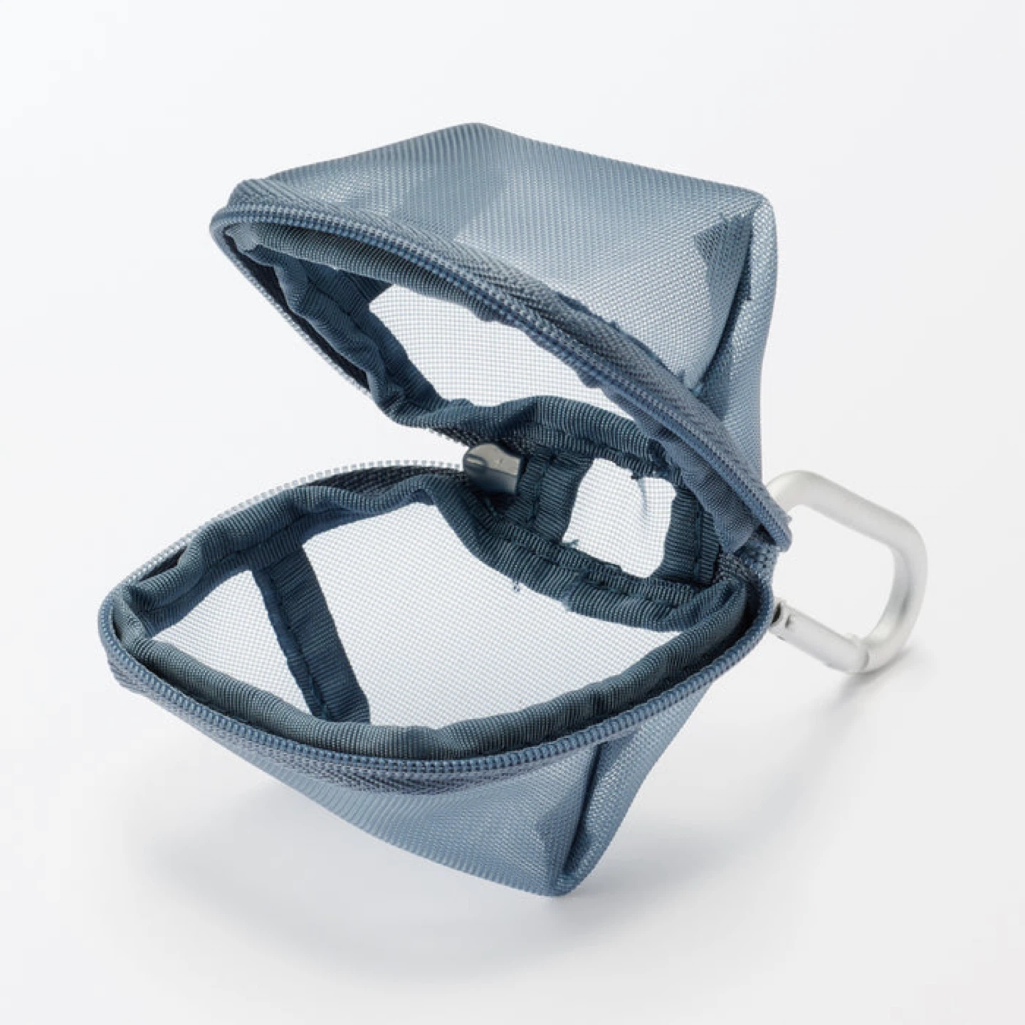 Muji Nylon Mesh Compact Pouch_Blue_NWT