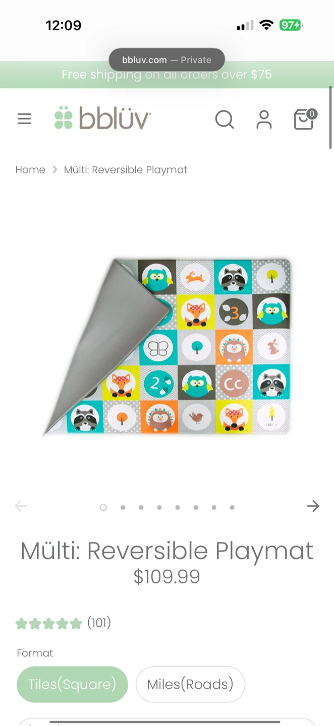 Bbluv Multi Reversible Playmat (Tiles)