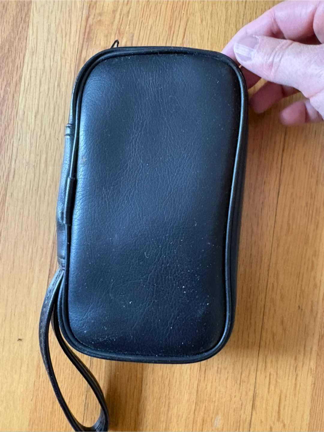 Black Faux Leather Organizer Pouch Case