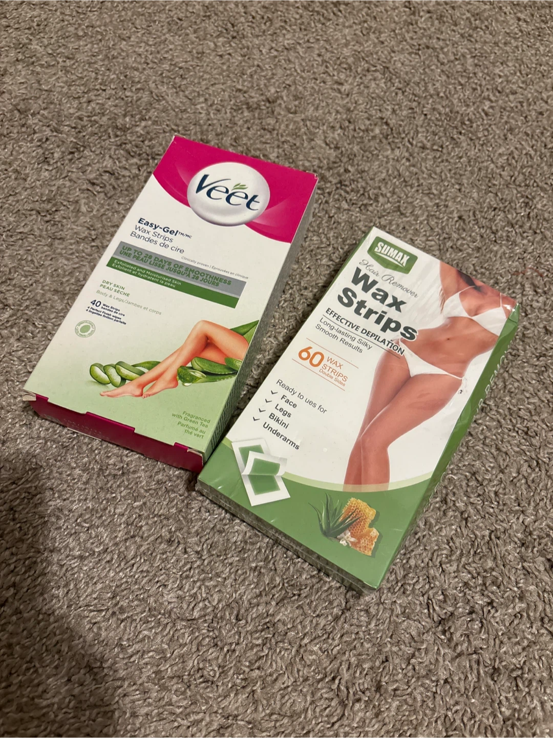 Veet Easy-Gel Wax Strips & SUMAX Hair Remover Wax Strips