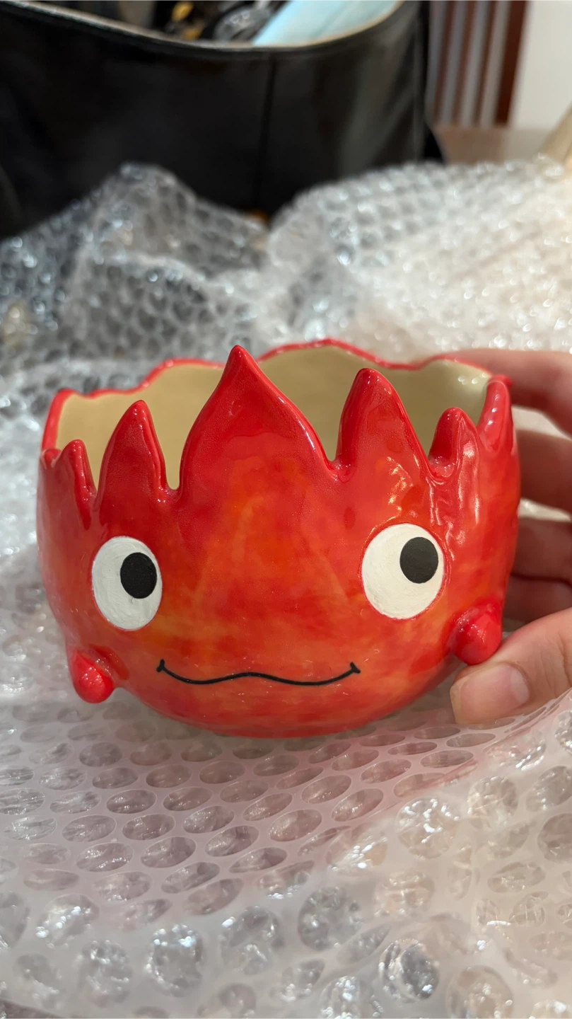 Calcifer chawan- matcha bowl