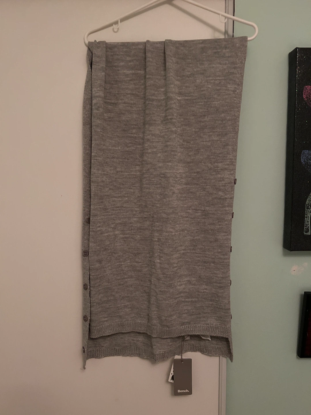 Bench Grey Knit Scarf with Buttons - photo 2