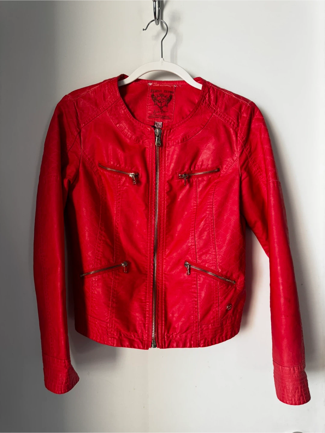 Point Zero Red Faux Leather Jacket - M/M