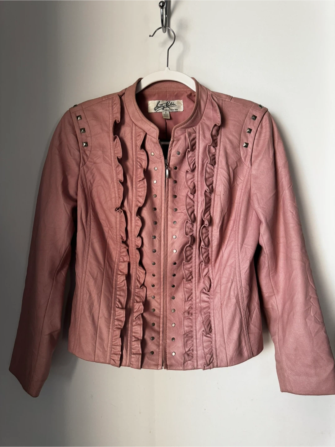 Betty Rubin Pink Faux Leather jacket - Size 6