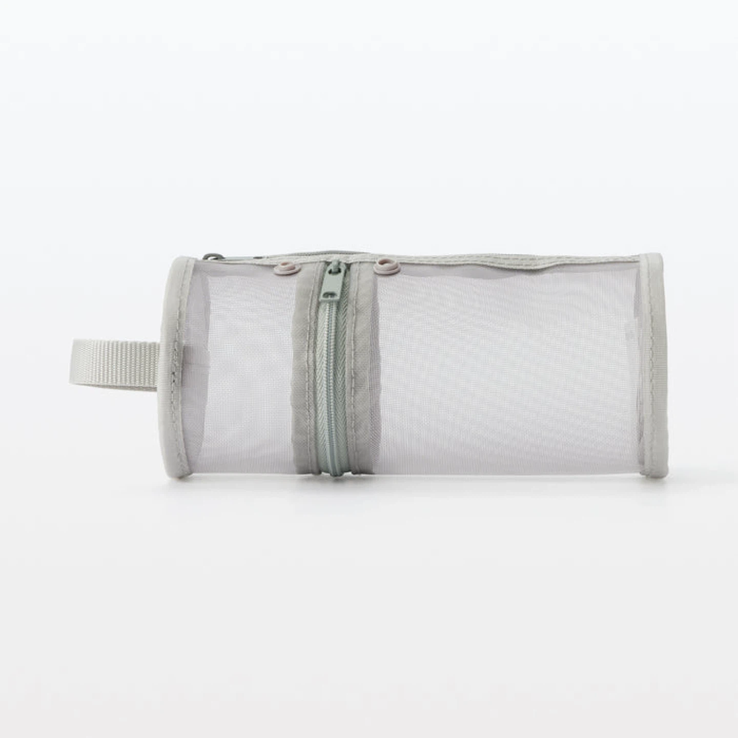 Muji Nylon Mesh Vertical/Horizontal Pen/Cosmetics Case_Gray_NWT - photo 2