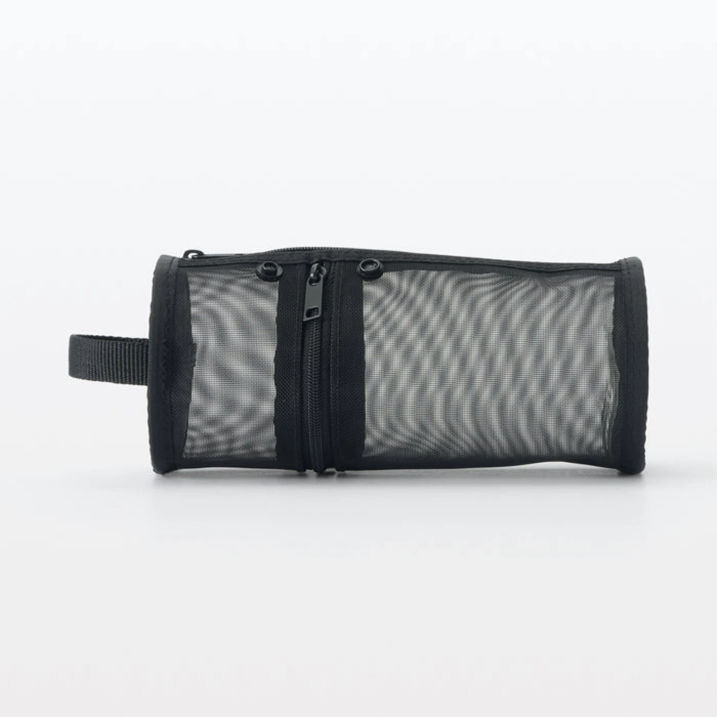 Muji Nylon Mesh Vertical/Horizontal Pen/Cosmetics Case_Black_NWT - photo 2