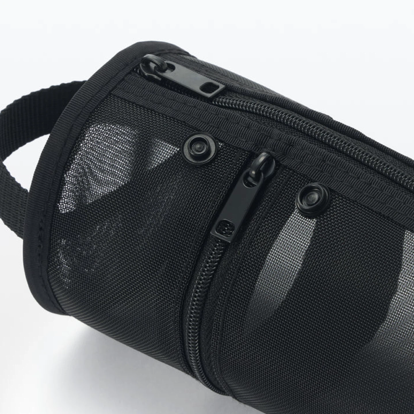 Muji Nylon Mesh Vertical/Horizontal Pen/Cosmetics Case_Black_NWT - photo 4