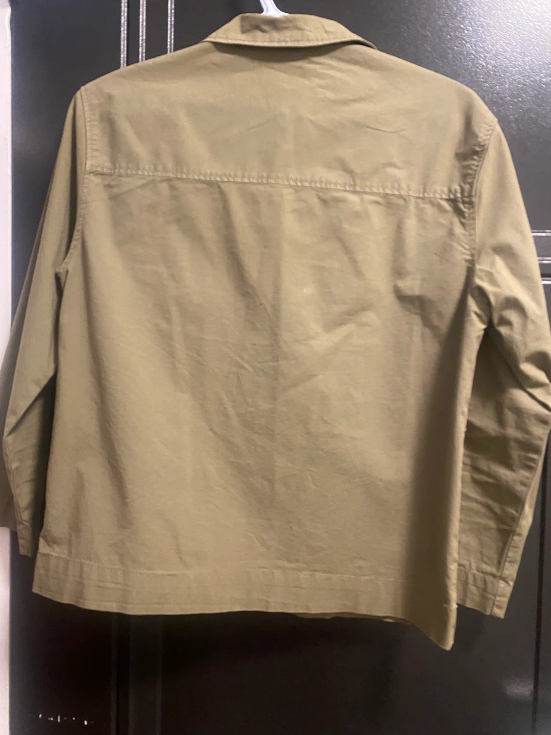 ZARA Olive Green Button-Up Shirt Jacket - photo 2