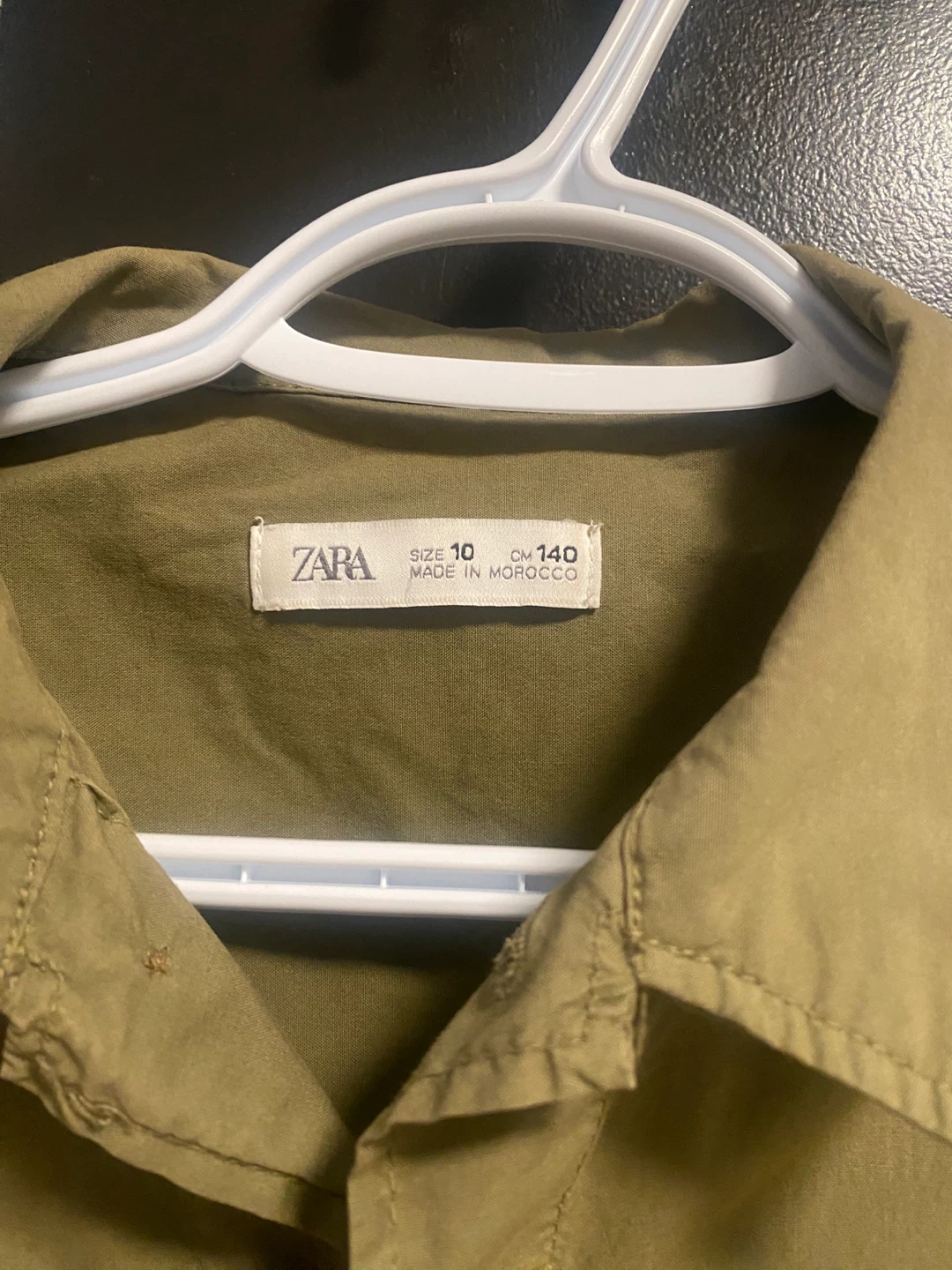 ZARA Olive Green Button-Up Shirt Jacket - photo 5
