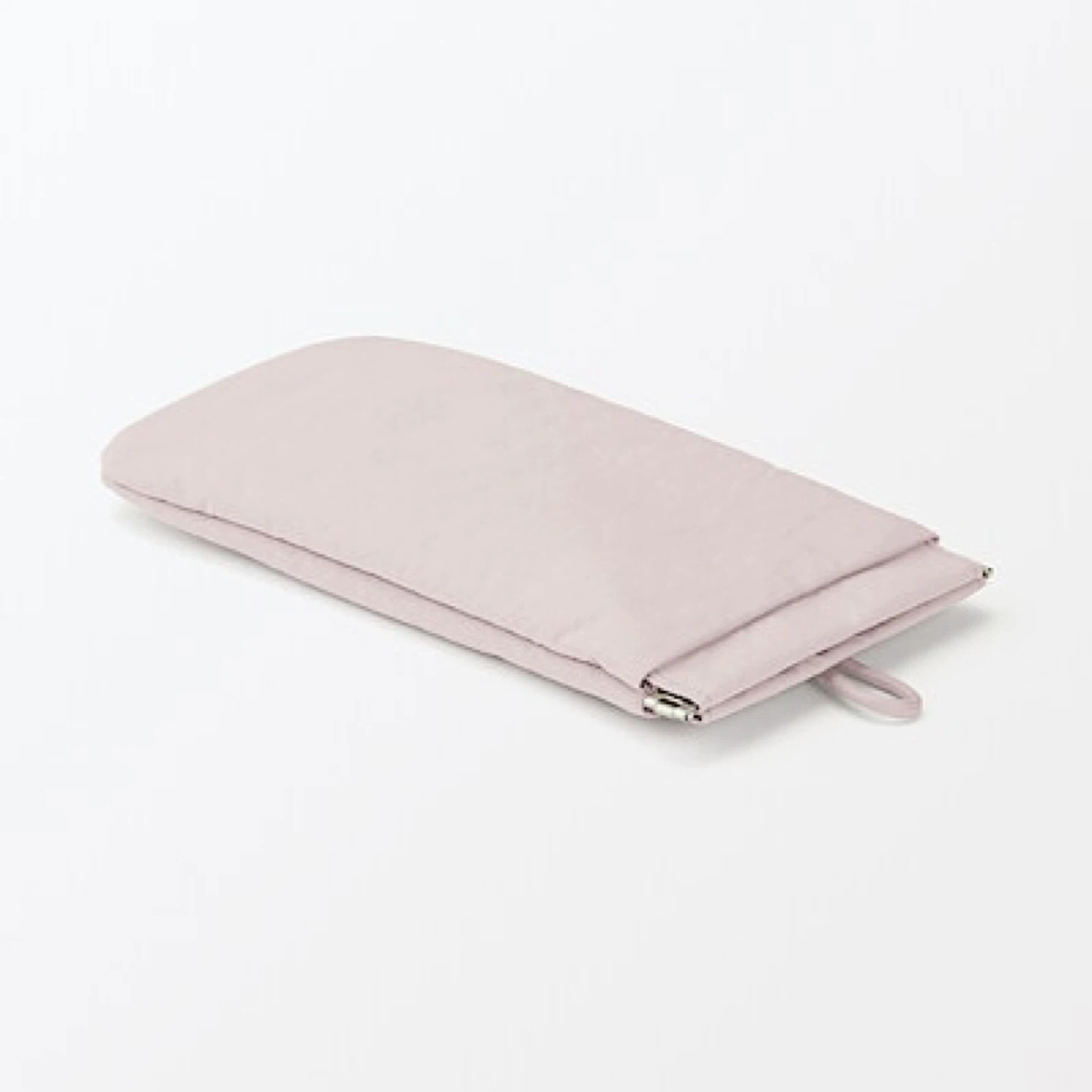 Muji Wrinkled Nylon Self-Closing Flat Pouch_Light Pink_NWT - photo 3