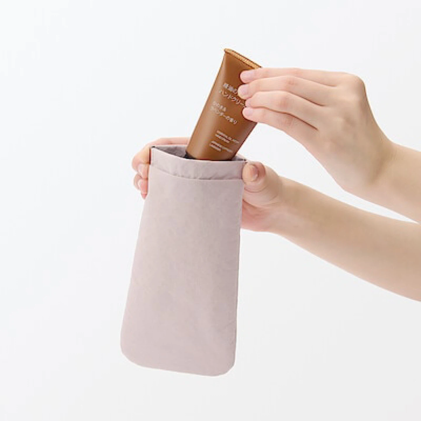 Muji Wrinkled Nylon Self-Closing Flat Pouch_Light Pink_NWT - photo 5