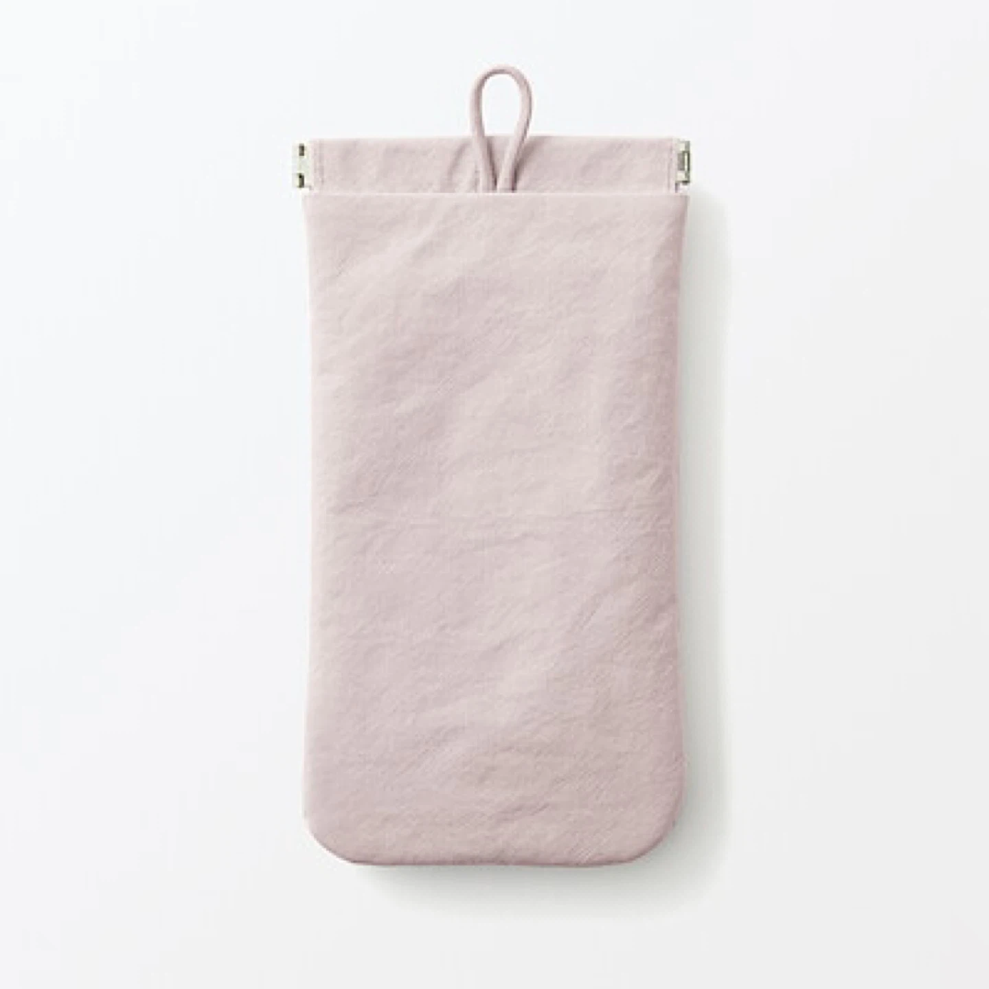 Muji Wrinkled Nylon Self-Closing Flat Pouch_Light Pink_NWT - photo 2