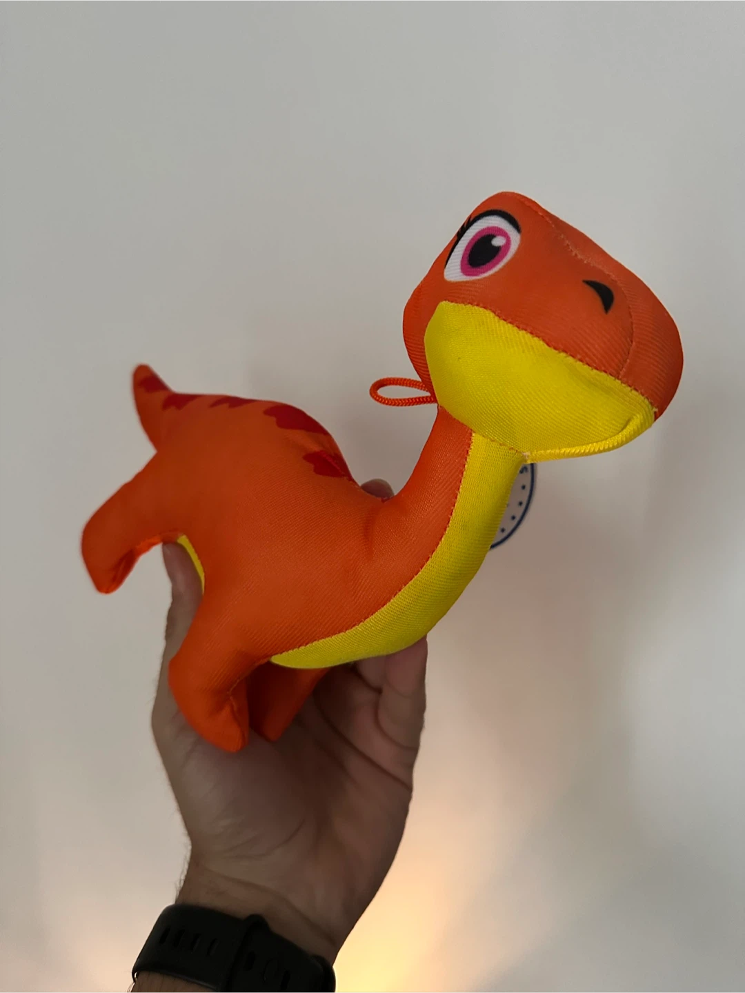 Orange and Yellow Dinosaur Plush Toy