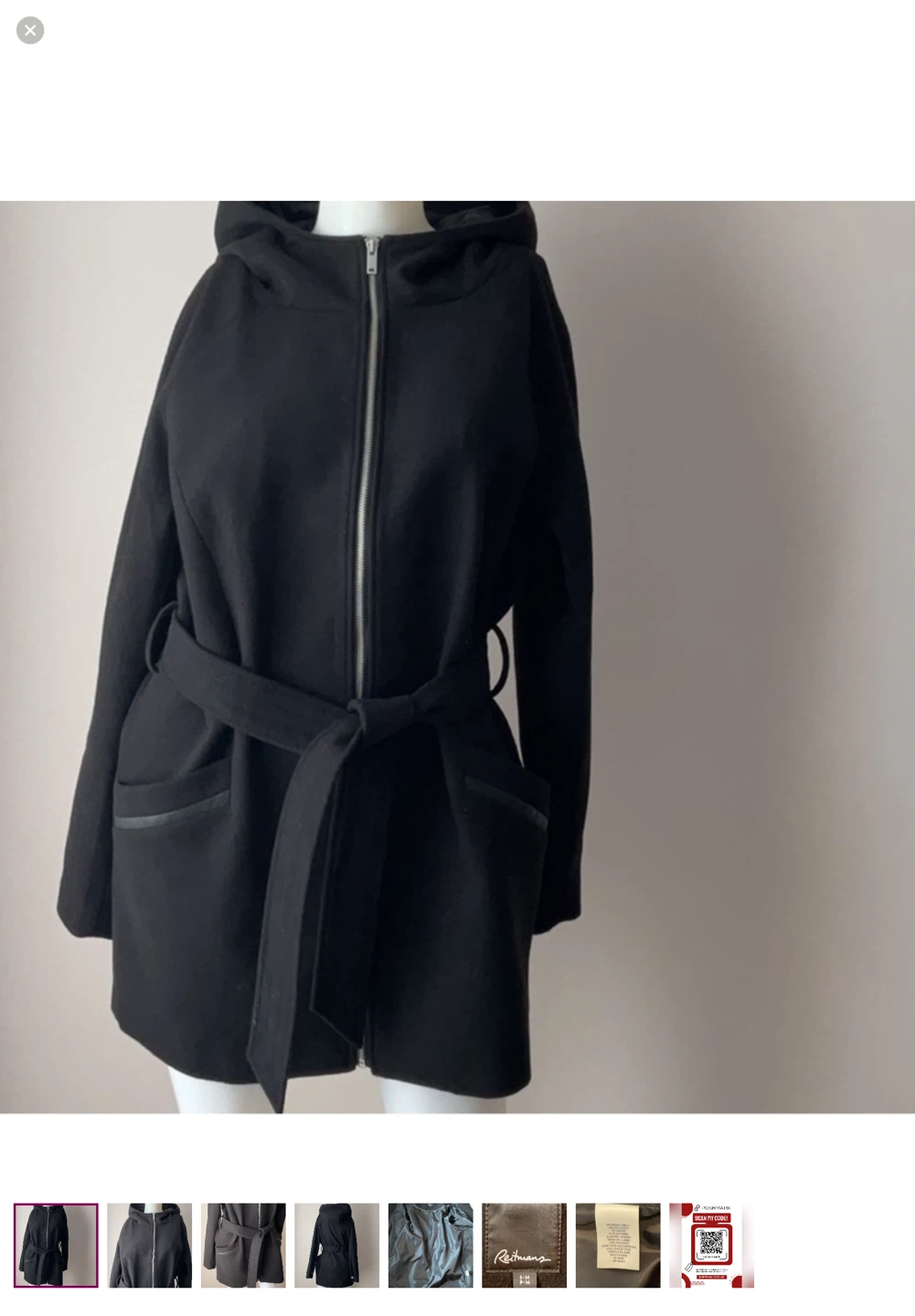 Reitmans Hooded Belted Coat