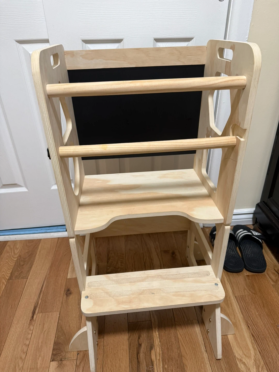 Wooden Learning Tower with Chalkboard