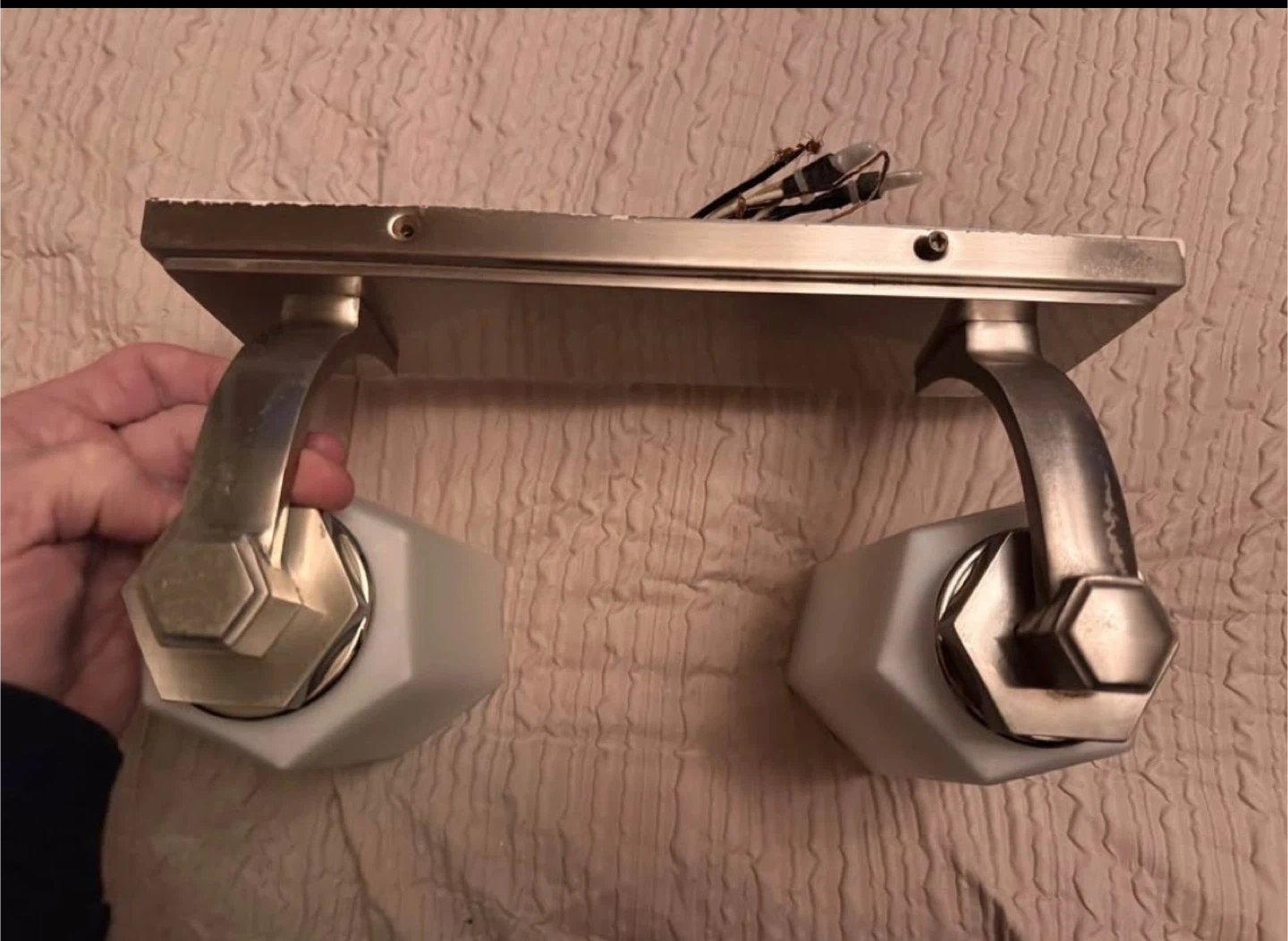 Restoration Hardware Brushed Nickel 2-Light Vanity Sconce - photo 5