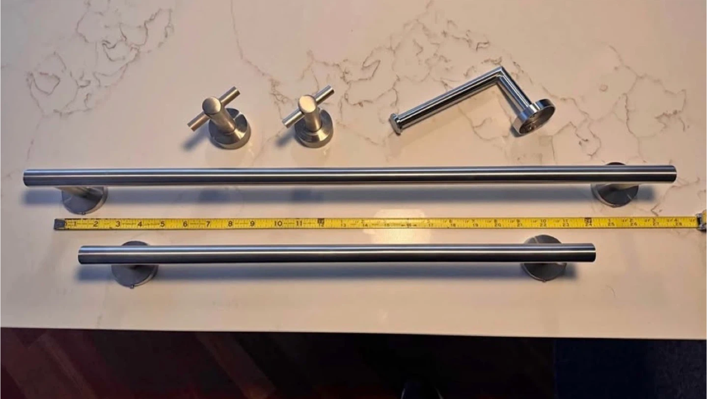 5 Piece Brushed Nickel Bathroom Hardware Set