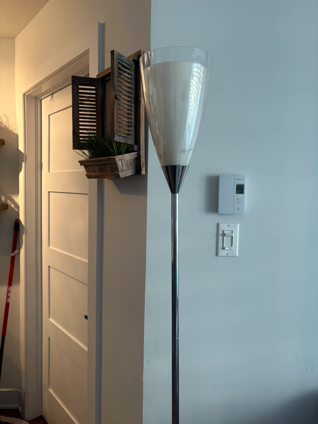 Modern Floor Lamp with Frosted Glass Shade