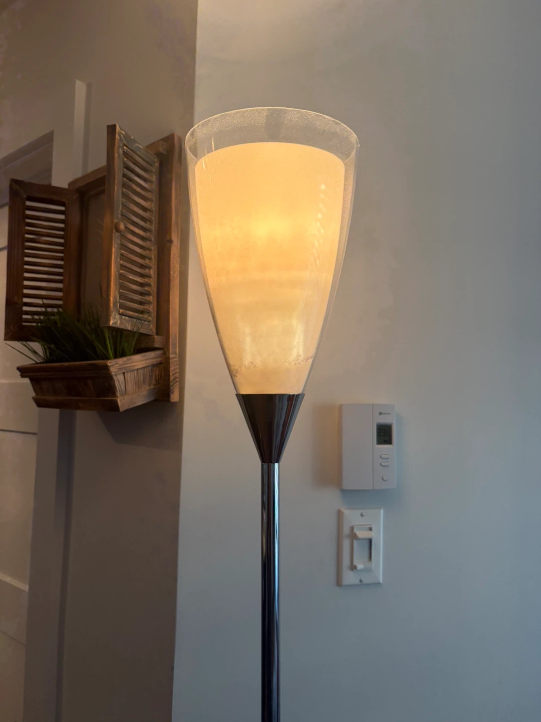 Modern Floor Lamp with Frosted Glass Shade - photo 5