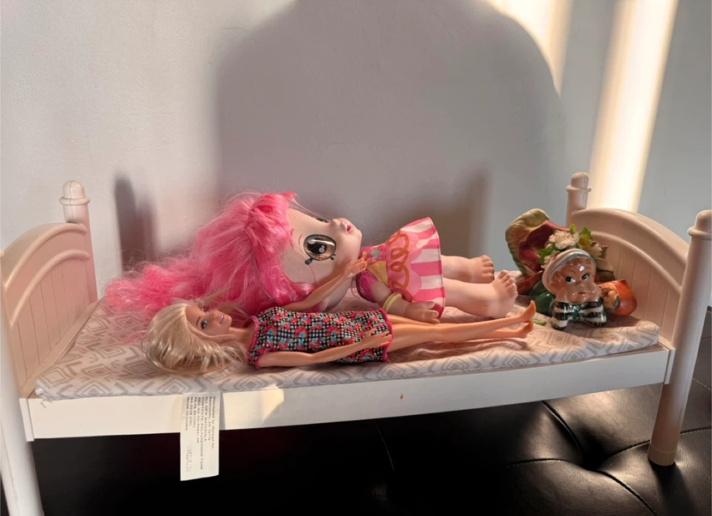 Doll Bed with Two Dolls and Accessories