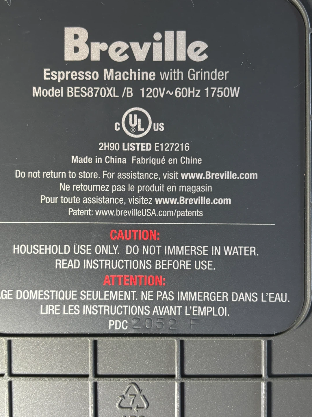 Breville BES870XL Espresso Machine with Grinder - photo 5