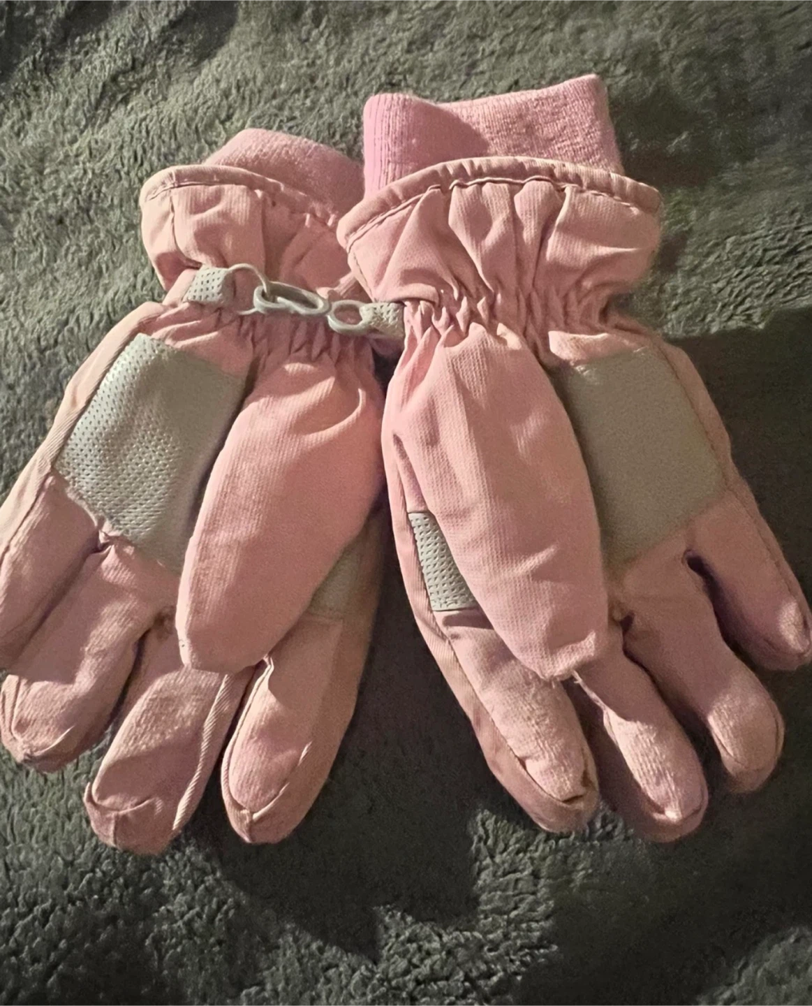 Kids Pink Bunny Cherry Winter Gloves 🧡 - photo 2
