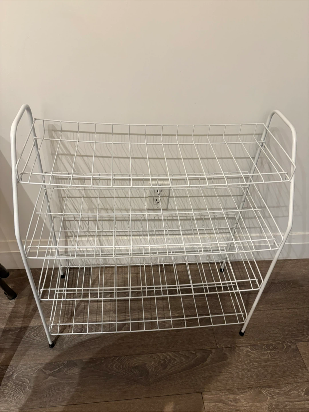 White 4-Tier Wire shoes Rack