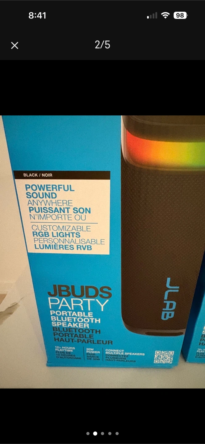 JLab JBuds Party Portable Bluetooth Speaker - photo 2