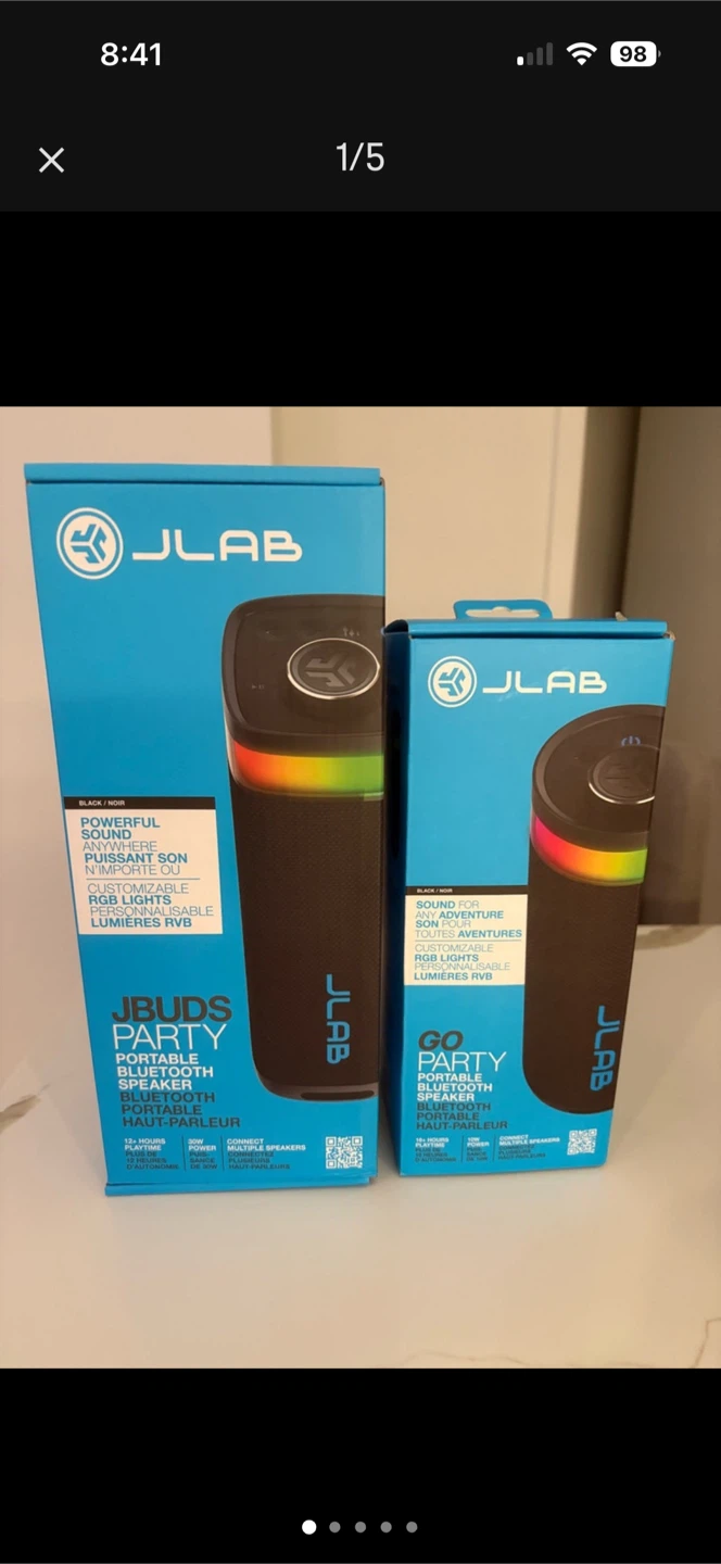 JLab JBuds Party Portable Bluetooth Speaker
