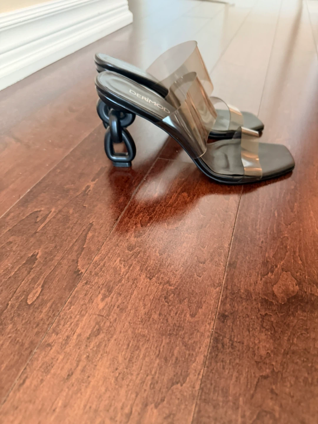 Derimod Black Clear Strap Heels - Size 39🏆 - photo 2