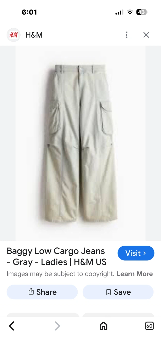 Divided by H&M Baggy Low Cargo Jeans - photo 5