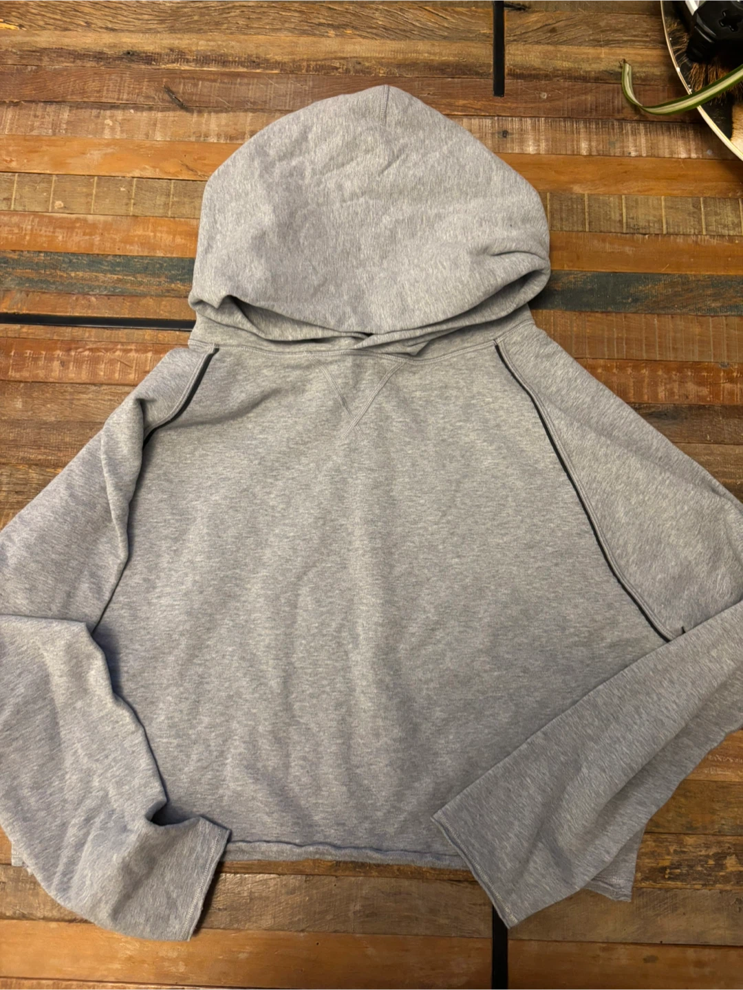 Lululemon Grey Cropped Hoodie