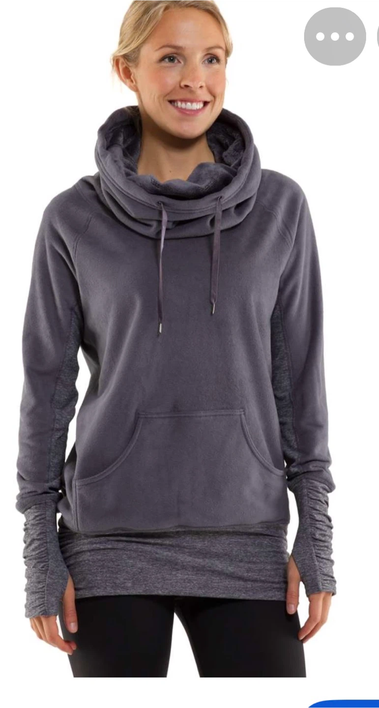 Lululemon Black Cowl Neck Fleece Lined Hoodie - photo 5